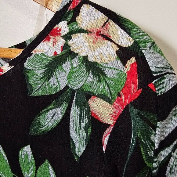 NEVER WORN MY STORY FLORAL SUMMER FOLIAGE BABYDOLL TOP LOOSE FITTING SIZE SMALL - Picture 4 of 14